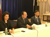 主席台上的宋敬武、梅利尼科娃和李永全 Торжественное мероприятие, посвященное 100-летию со дня рождения С.Л.Тихвинского, прошло в Пекине