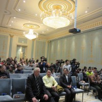 Участники встречи церемонии инаугурации Китайско-российского центра по обменам телевизионными документальными фильмами